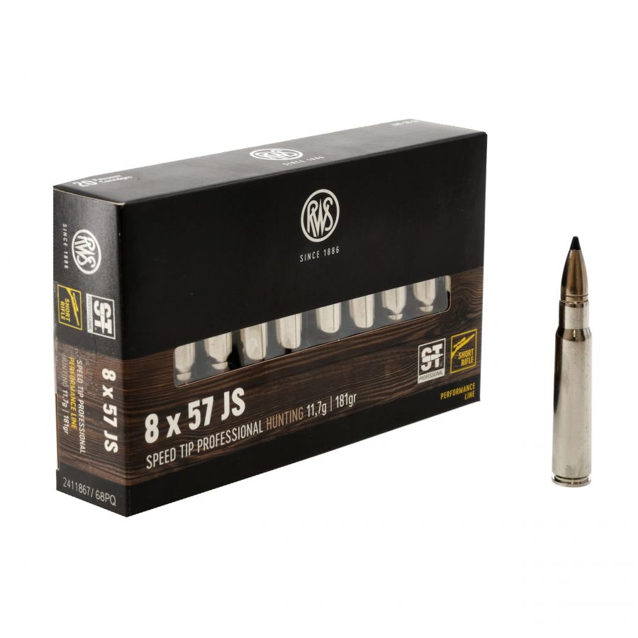 RWS ammunition cal.8x57 JS ST 11,7g / 181 gr 1/4