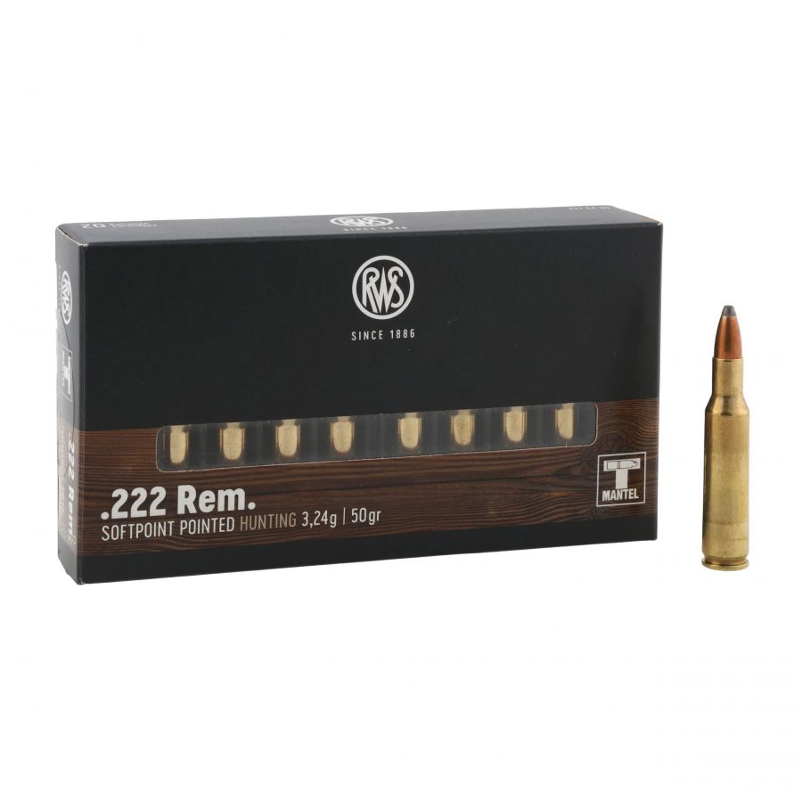 RWS cal. .222 REM TMS 3.24 g ammunition 1/4