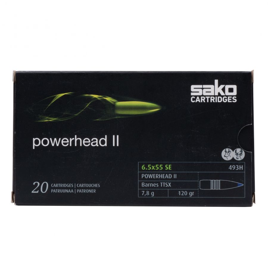 SAKO Powerhead II ammunition caliber 6.5x55 SE 7.8 g 2/3