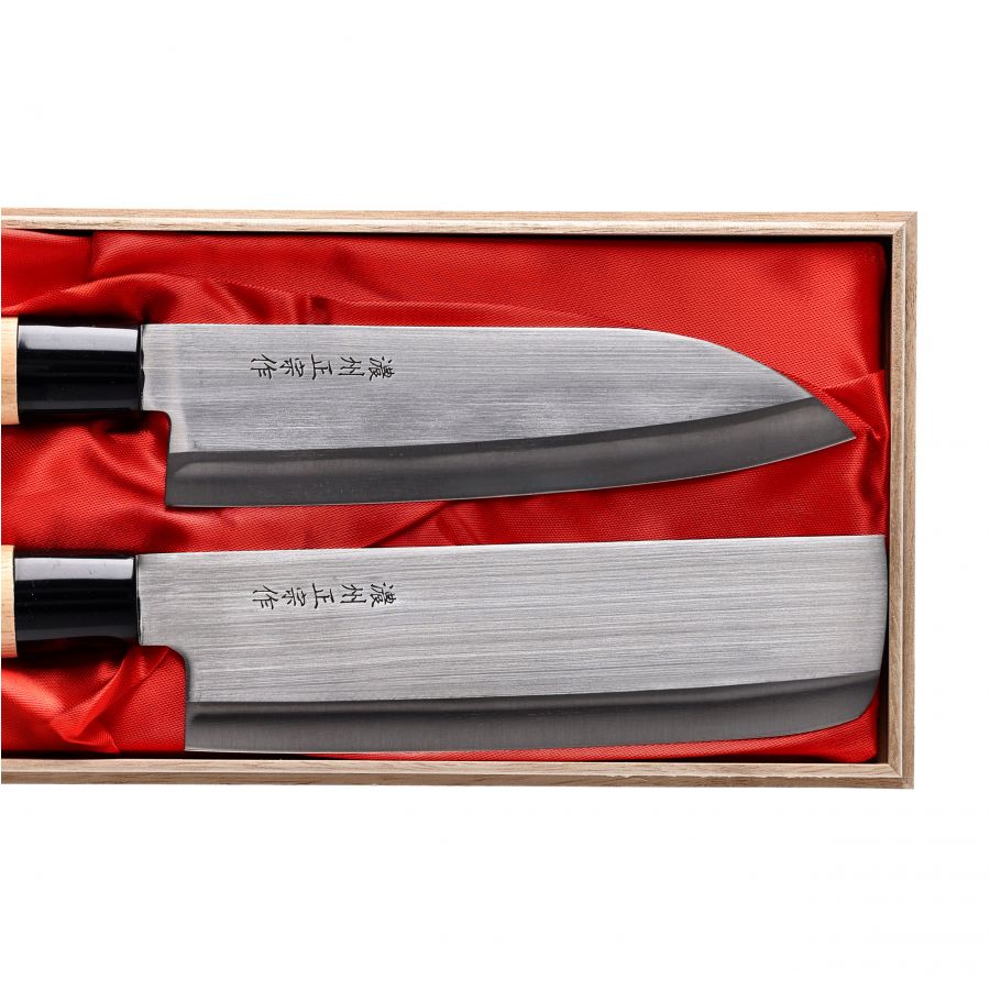 Satake Megumi Classic Santoku/Nakiri Set of 2 Knives 4/6