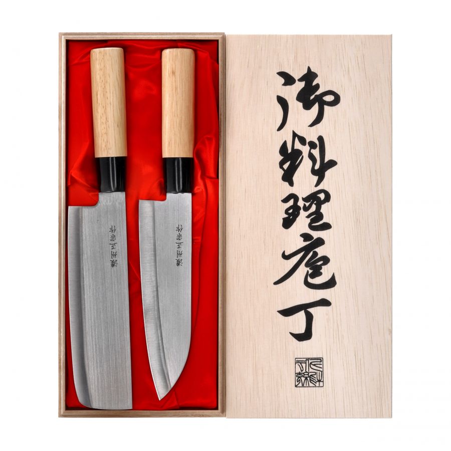 Satake Megumi Classic Santoku/Nakiri Set of 2 Knives 3/6