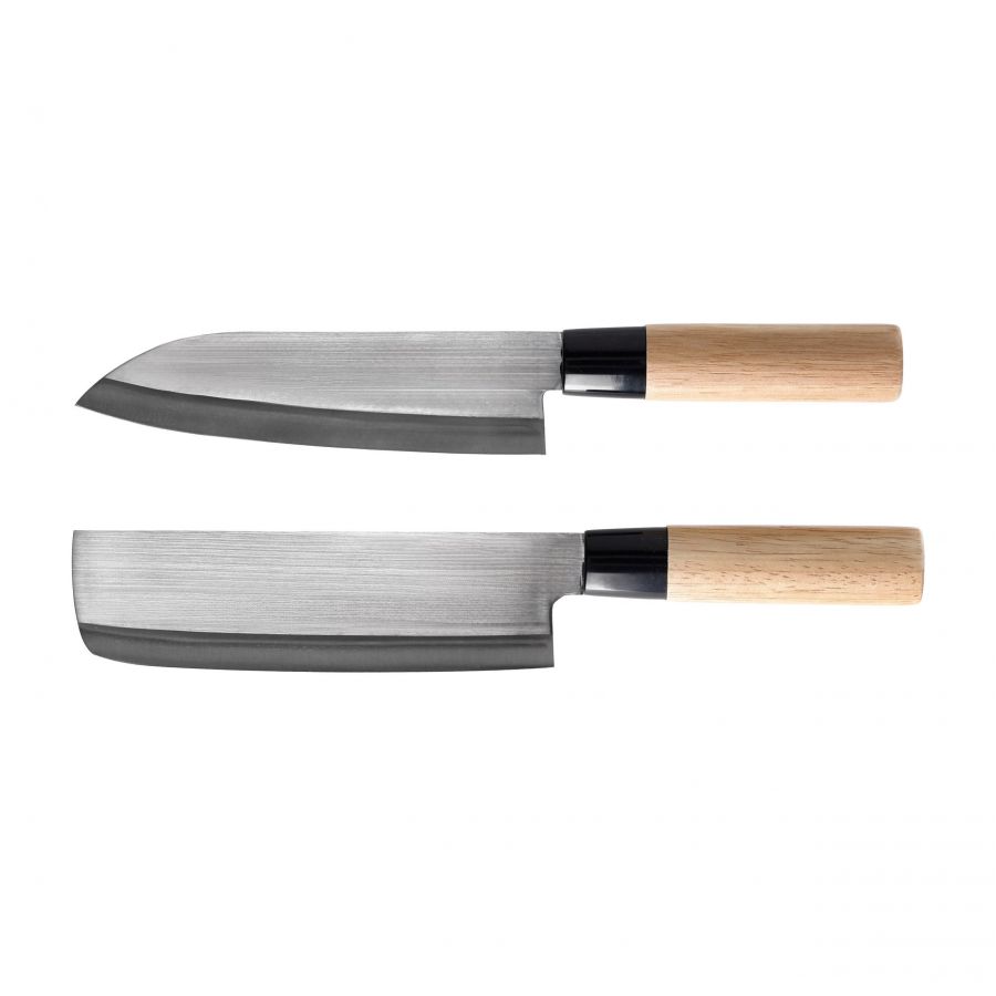 Satake Megumi Classic Santoku/Nakiri Set of 2 Knives 1/6