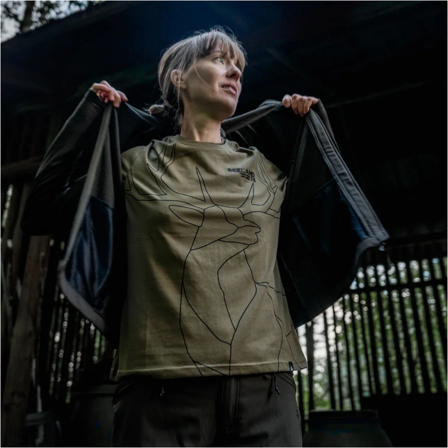 Seeland Deer On Line Military Women's T-Shirt 3/5