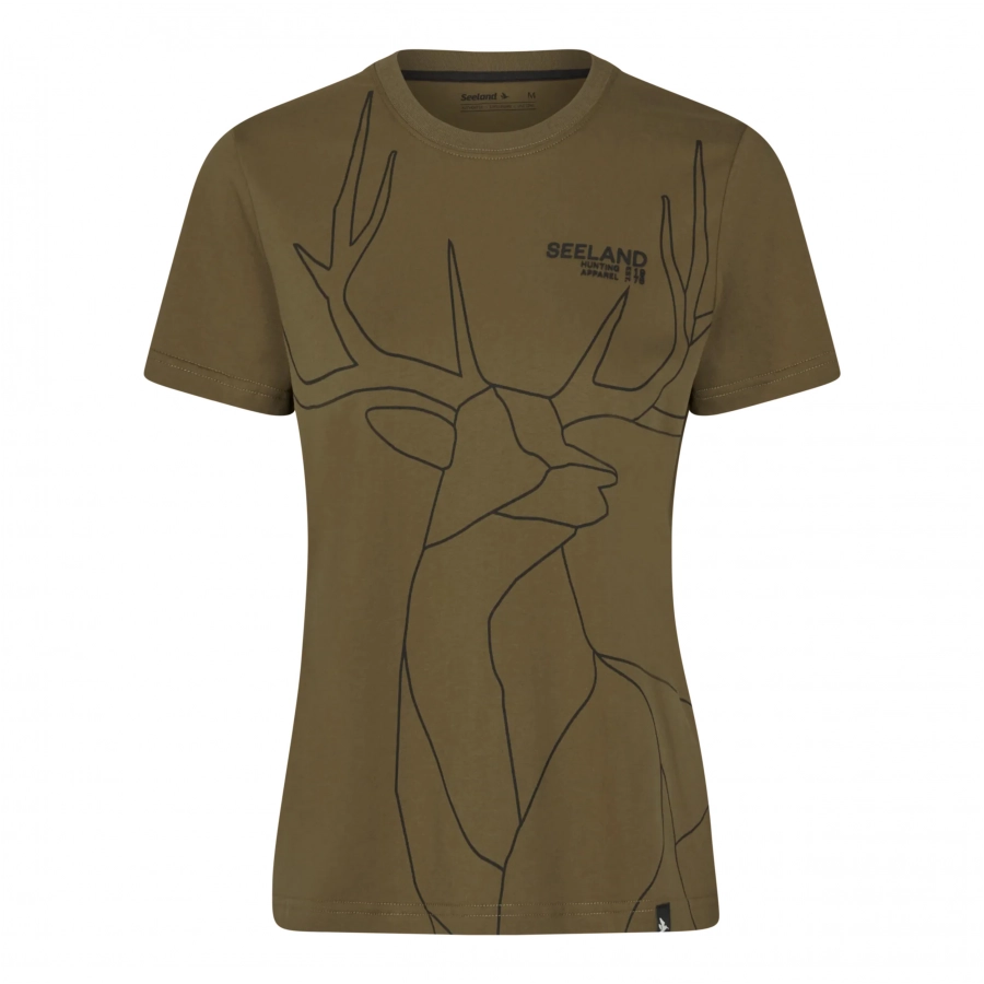 Seeland Deer On Line Military Women's T-Shirt 1/5