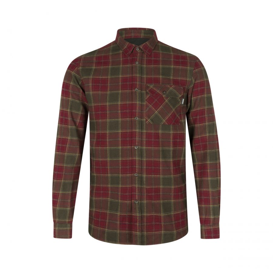 Seeland Glen Red check flannel shirt 1/2