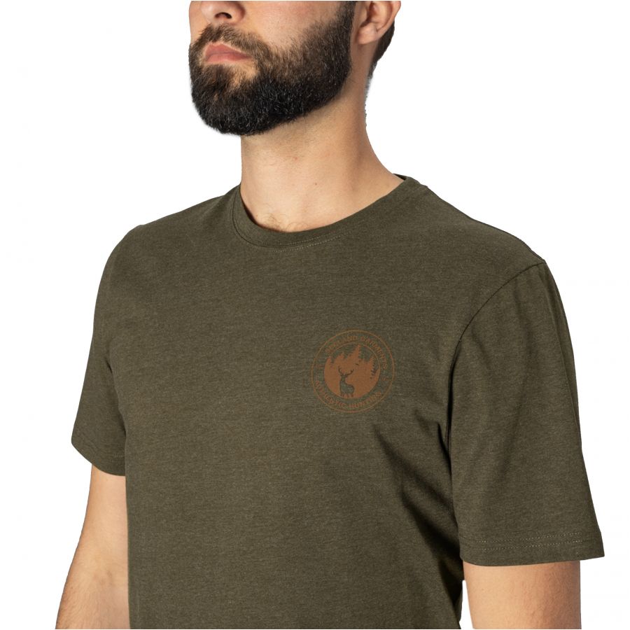 Seeland Saker Pine green melange t-shirt 3/8