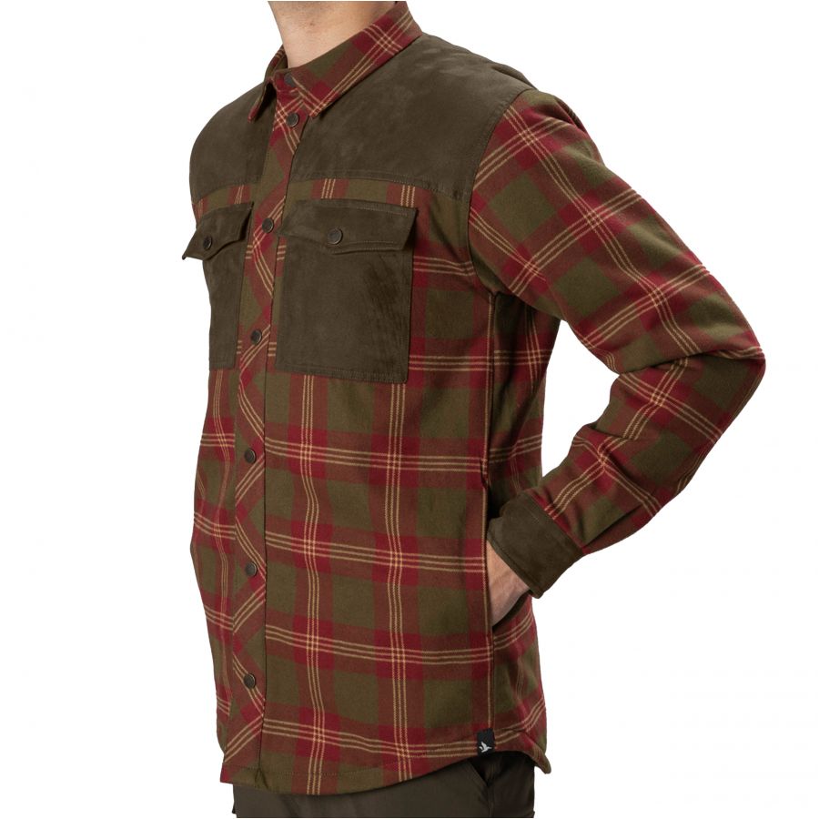 Seeland Vancouver Red check shirt 3/7