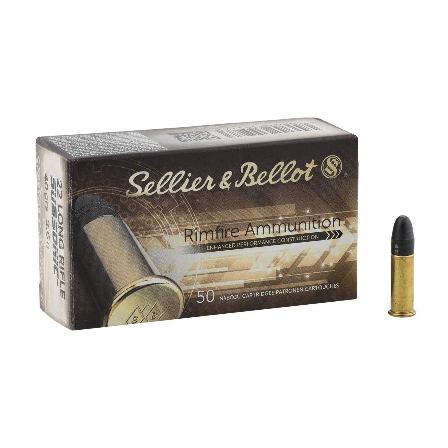 Sellier&amp;Bellot 22 LR Subsonic LRN 2.6g ammunition 1/4