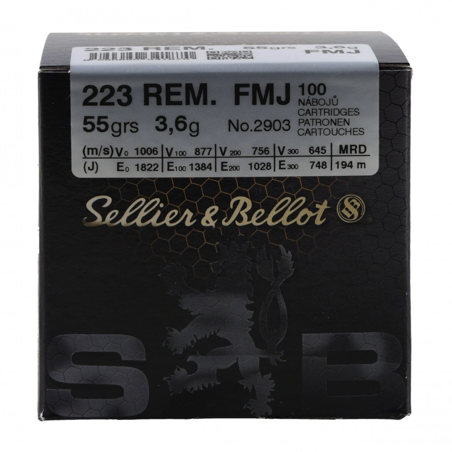 Sellier&amp;Bellot .223 Rem 3.6g/55grs FMJ ammunition 4/4