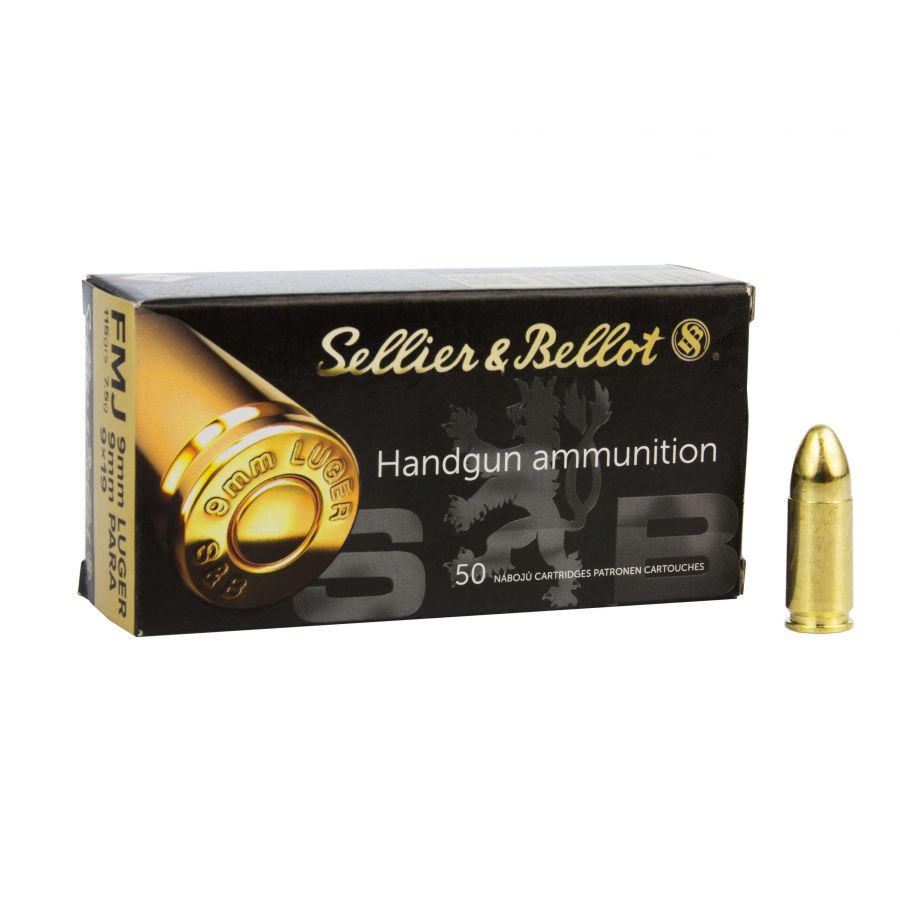 Sellier&amp;Bellot 9mm Luger 7.5g FMJ ammunition 1/3