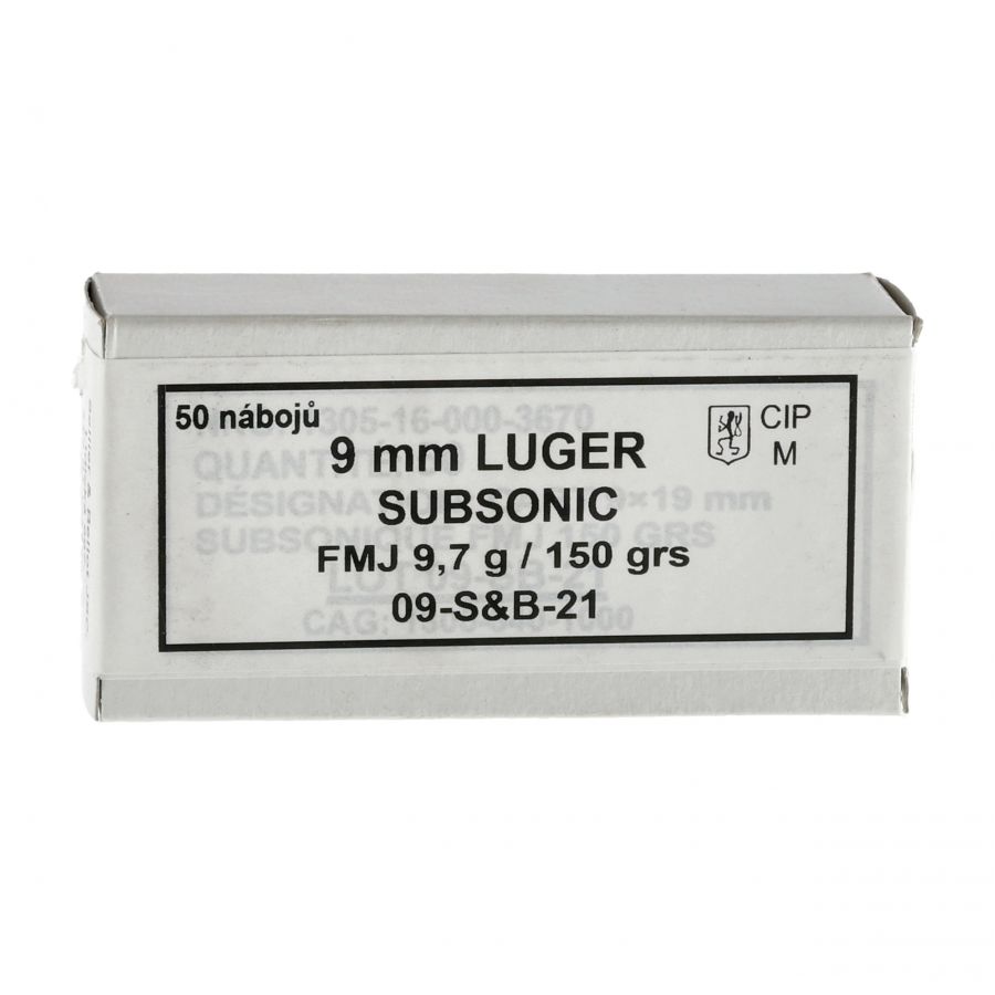 Sellier&amp;Bellot 9mm Luger 9.7g FMJ SUBSONI ammunition 4/4