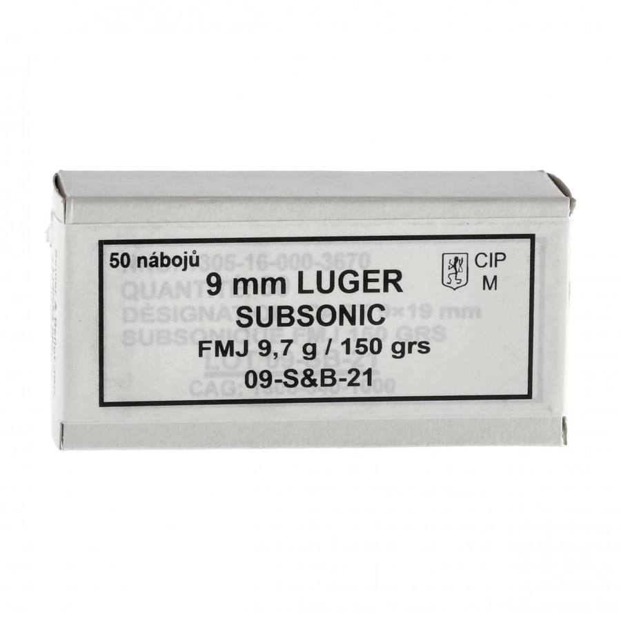 Sellier&amp;Bellot 9mm Luger 9.7g FMJ SUBSONI ammunition 4/4