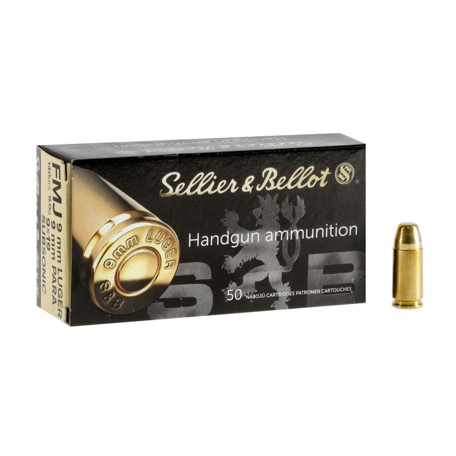 Sellier&amp;Bellot 9mm Luger 9g FMJ SUBSONIC ammunition 1/4