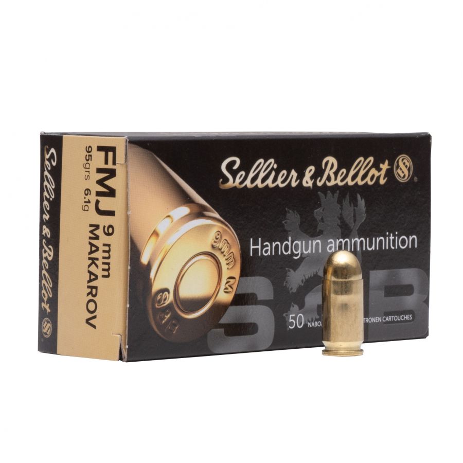 Sellier&amp;Bellot Ammunition Cal. 9x18 Makarov 6.1g 1/3