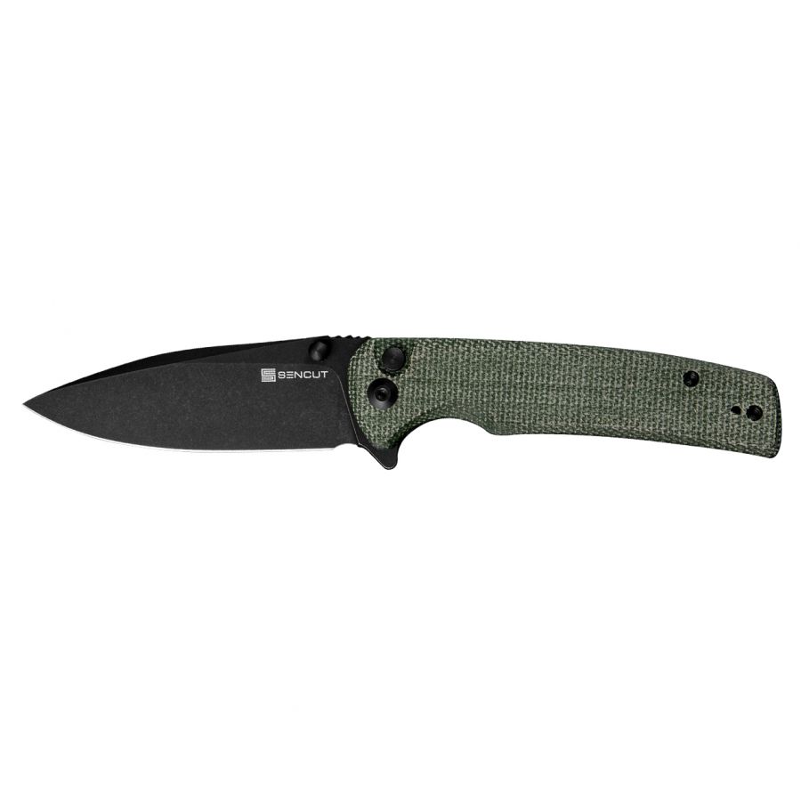 Sencut Sachse S21007-2 green micarta folding knife 1/5