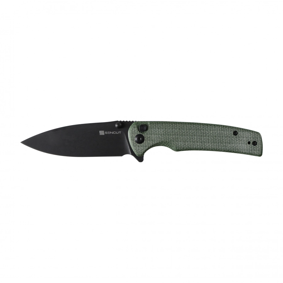 Sencut Sachse S21007-2 green micarta folding knife 1/6
