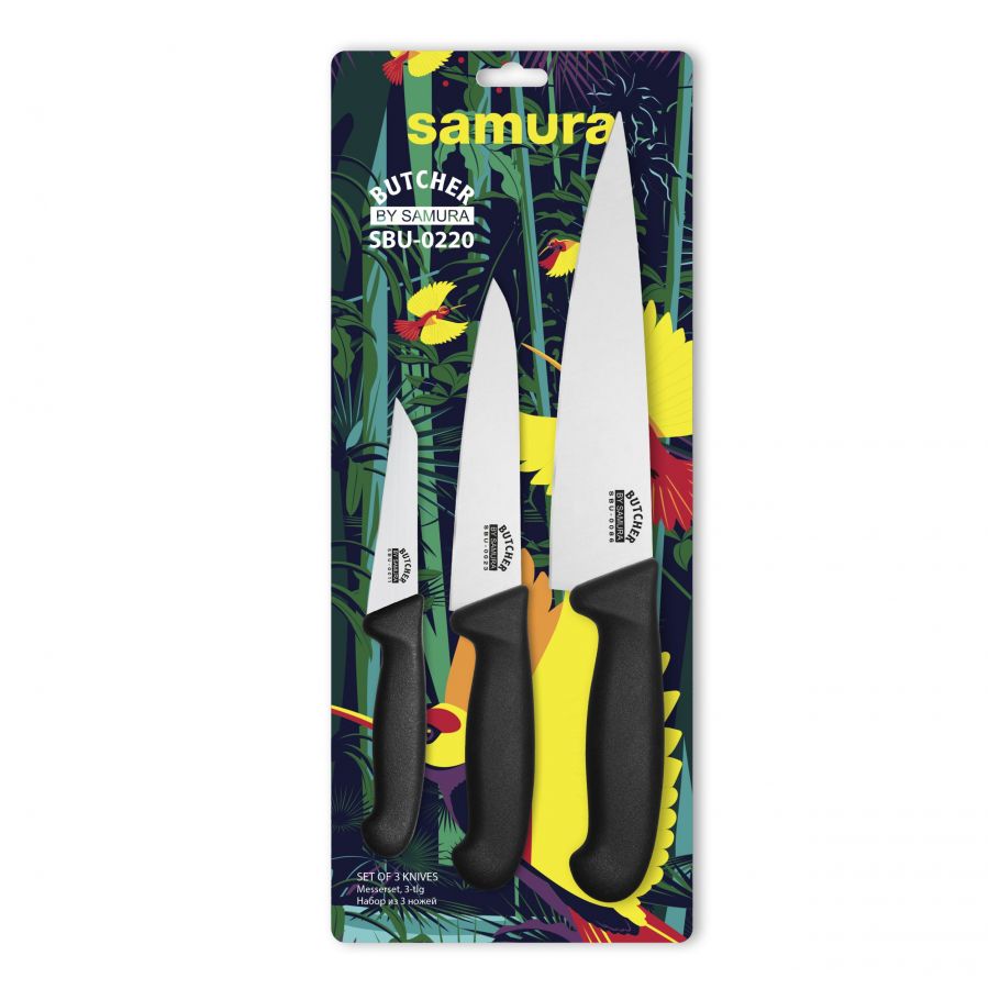 Set of 3 Samura Butcher kitchen knives 2/2