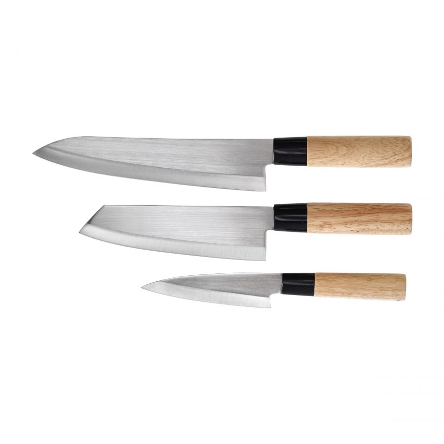 Set of 3 Satake Megumi Chef/Bunka/universal knives 1/5