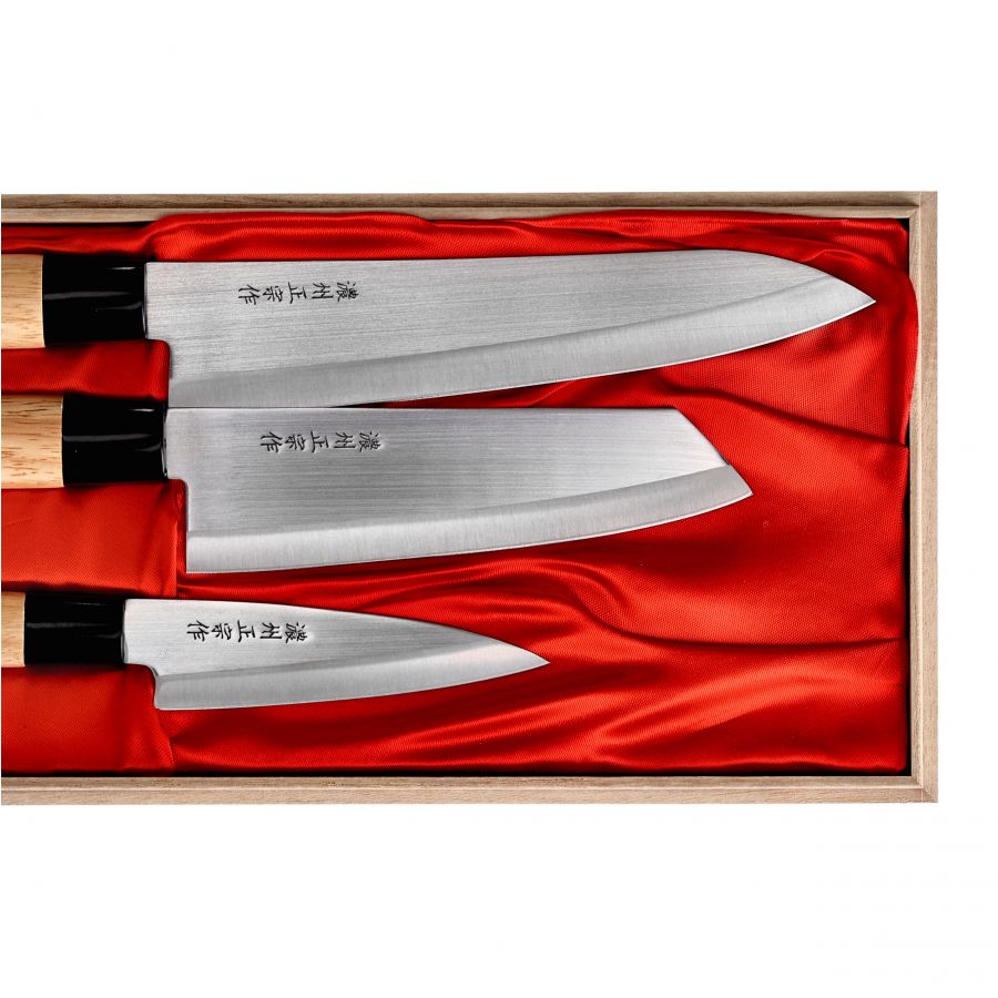 Set of 3 Satake Megumi Chef/Bunka/universal knives 4/5