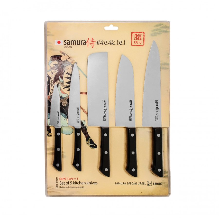 Set of 5 Samura Harakiri kitchen knives 2/2