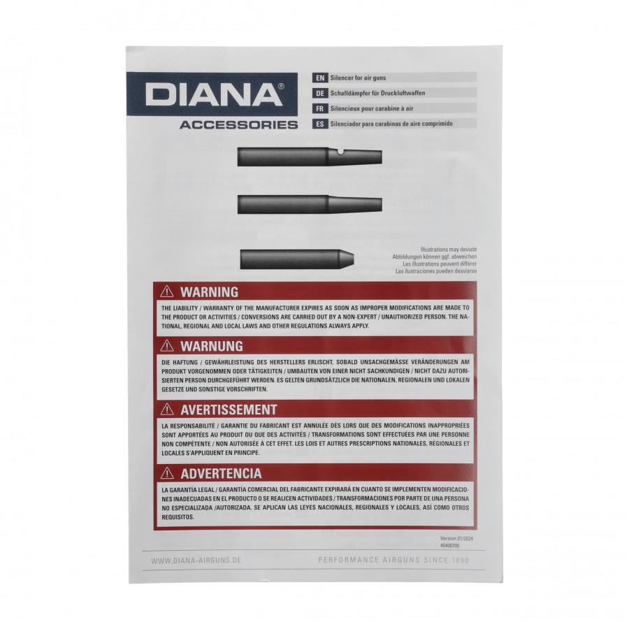 Silencer for Diana Stormrider,Bandit,Chaser air rifles 4/4