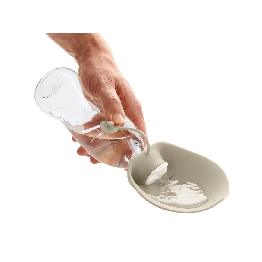 Silicone bottle with bowl List 550ml beige 2/2