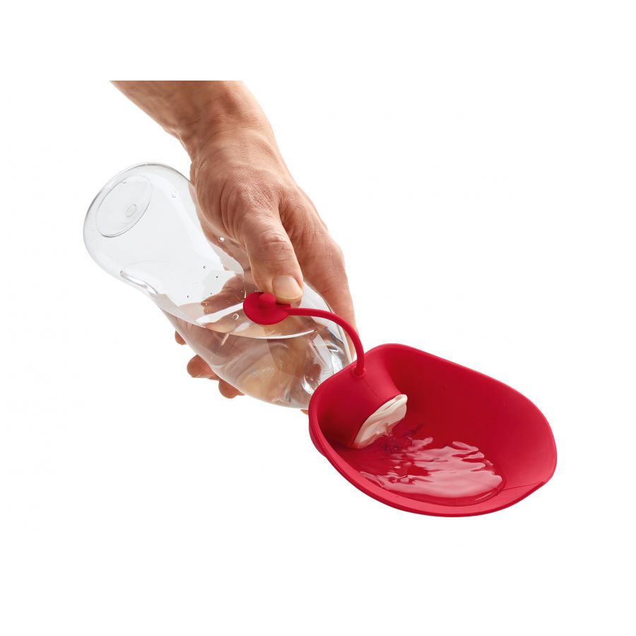 Silicone bottle with bowl List 550ml red 2/2