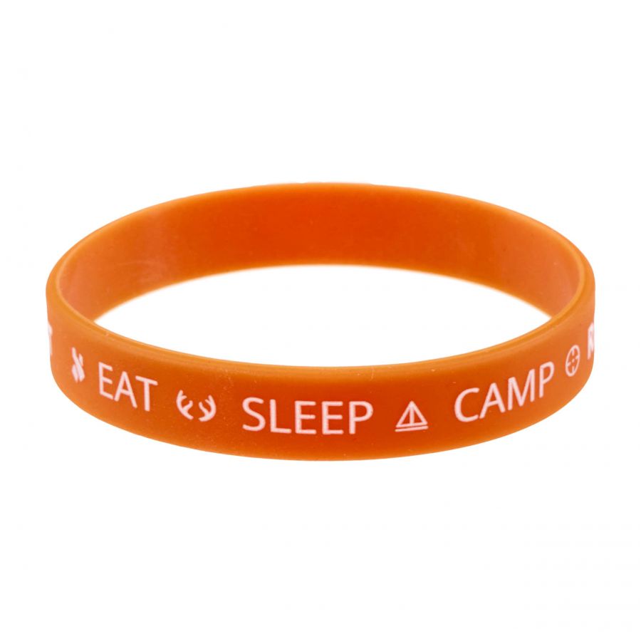 Silikonowa opaska, bransoletka - Eat Sleep Camp Repeat 1/3