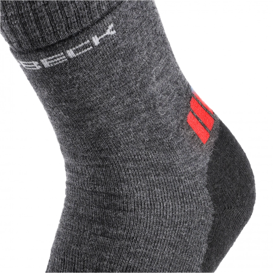 Skarpety męskie Brubeck Trekking Light grafitowo-czerwone 4/6