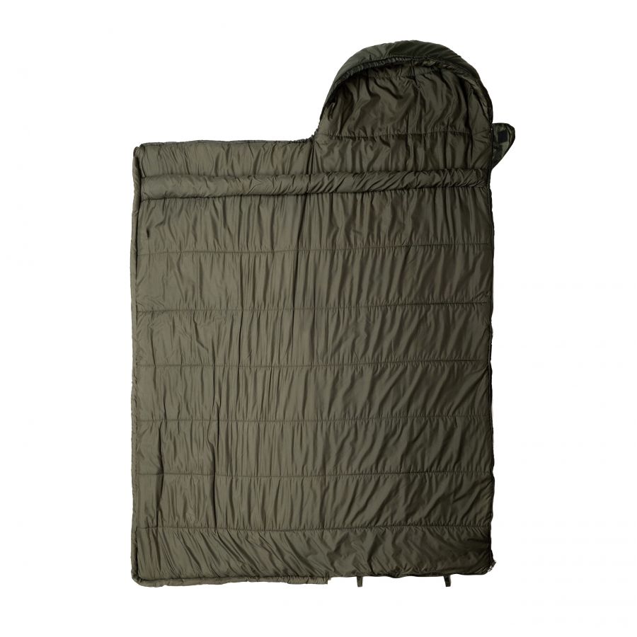 Snugpak Navigator olive sleeping bag for right-handers. 3/4