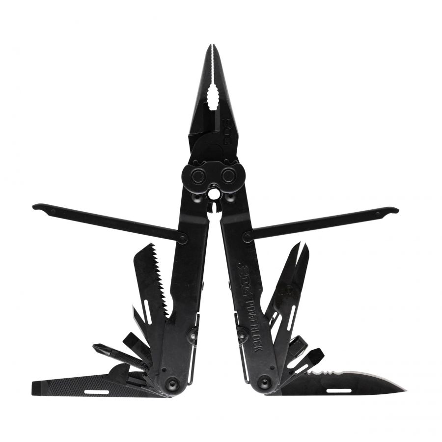 Sog PowerLock Black multitool with carrying case 1/8