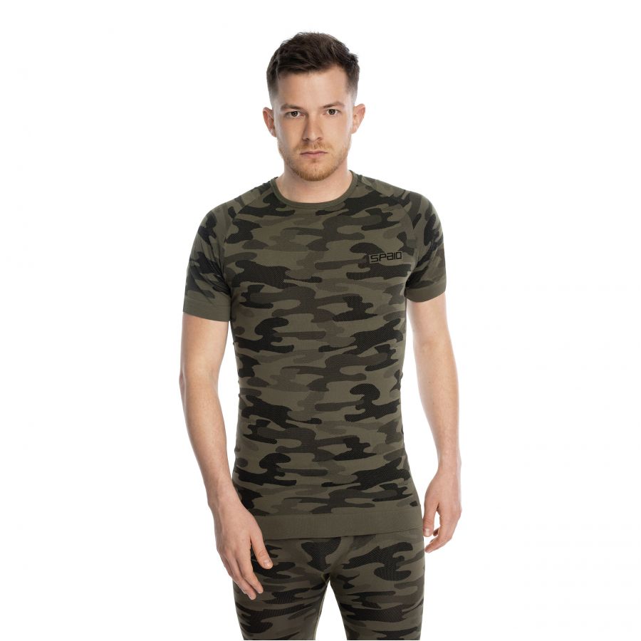 Spaio Military short sleeve men's t-shirt green 1/2