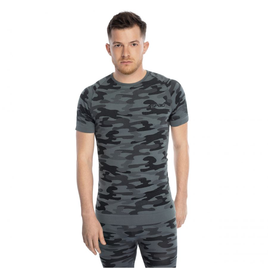 Spaio Military short sleeve men's t-shirt grey 1/2