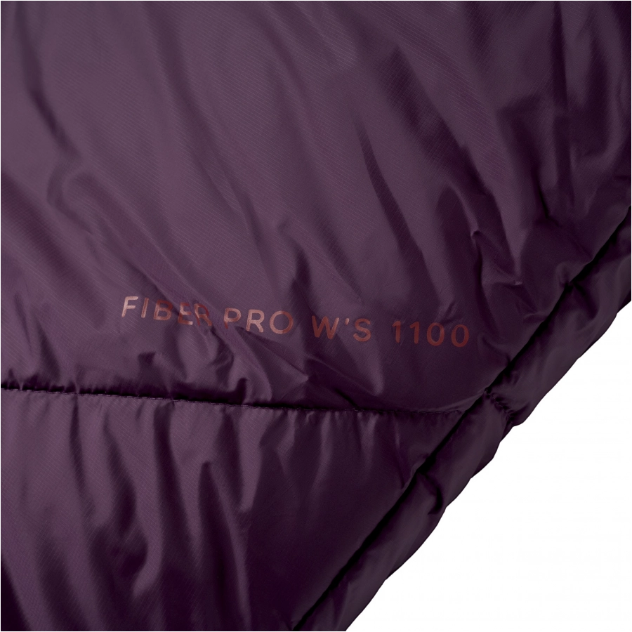 Śpiwór Alpinus Fiber Pro WS 1100 dla praworęcznych, burgundowy 3/8