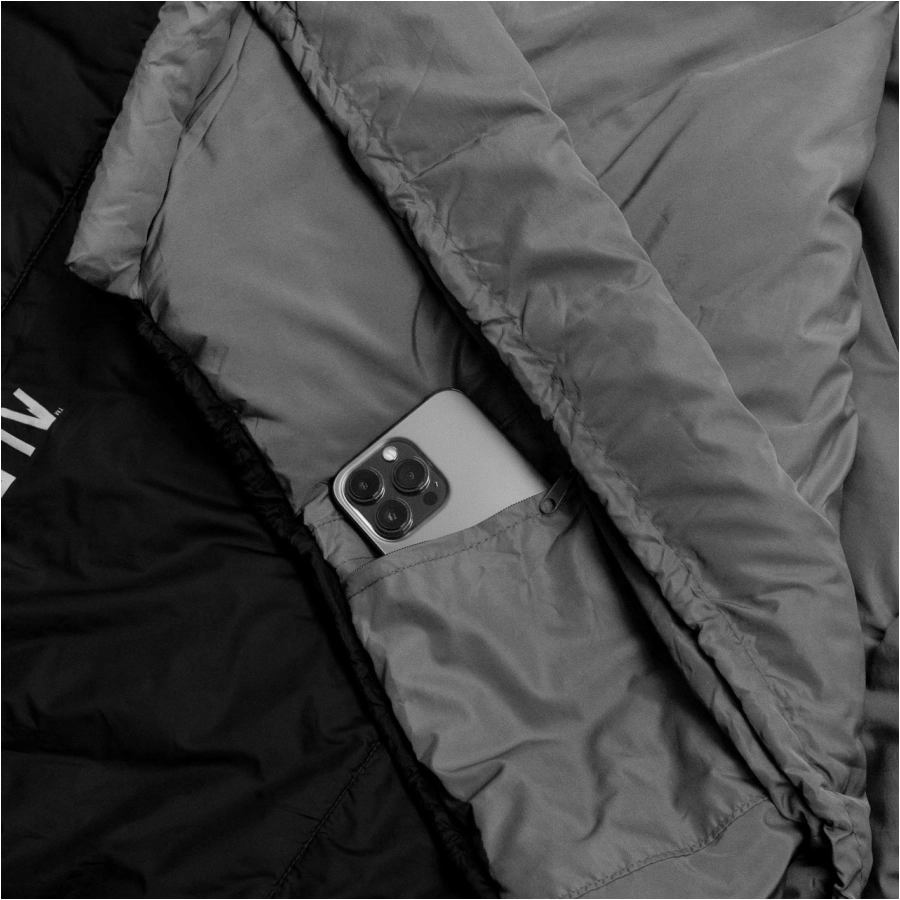 Śpiwór Alpinus Survival 1100 czarny dla leworęcznych 3/9