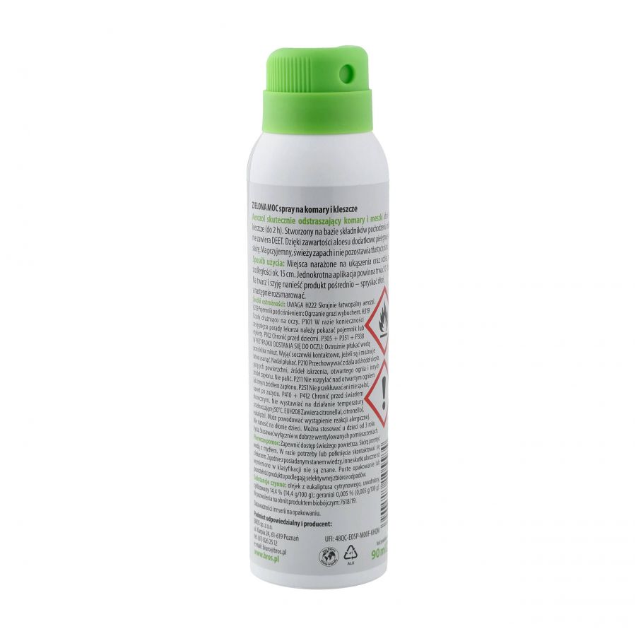 Spray Bros na komary i kleszcze 90 ml, zielona moc 2/2