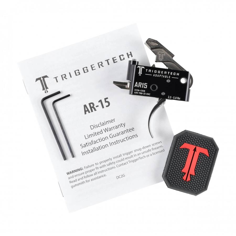 Spust Triggertech AR15 Adaptable Stainless - język spustowy wygięty - Two Stage 4/4