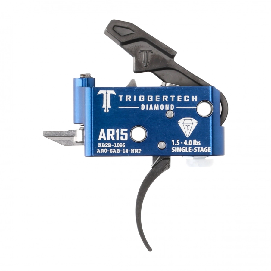 Spust Triggertech AR15 Diamond PVD Black Curved- język spustowy zagięty - Single Stage 1/4