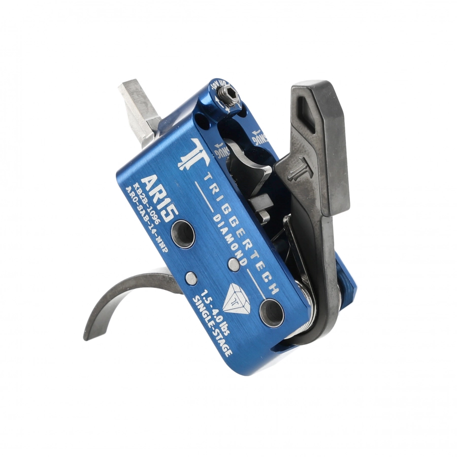 Spust Triggertech AR15 Diamond PVD Black Curved- język spustowy zagięty - Single Stage 3/4