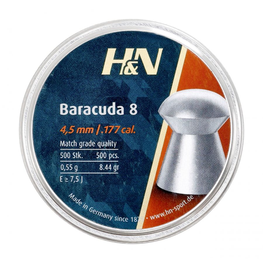 Śrut diabolo H&N Baracuda 8 4,51 mm 500 szt. 1/4