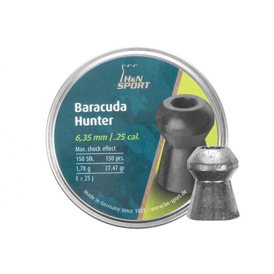 Śrut diabolo H&N Baracuda Hunter 6,35 mm 150 szt. 1/3