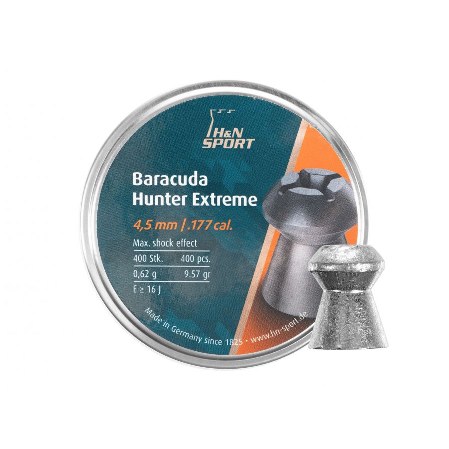 Śrut diabolo H&N Baracuda Hunter Extreme 4,5 mm 400 szt. 1/3