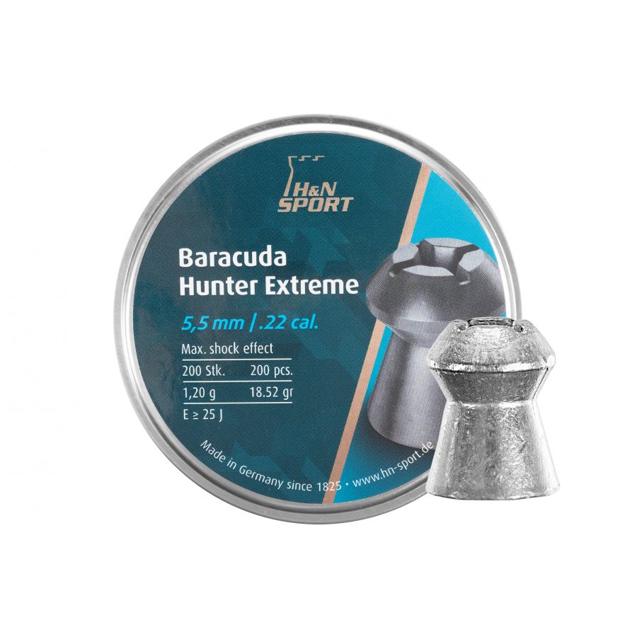 Śrut diabolo H&N Baracuda Hunter Extreme 5,5 mm 200 szt. 1/3