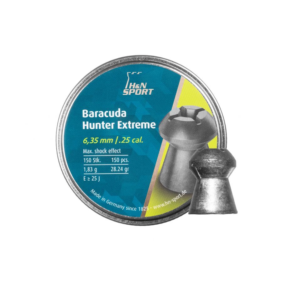 Śrut diabolo H&N Baracuda Hunter Extreme 6,35 mm 150 szt. 1/4