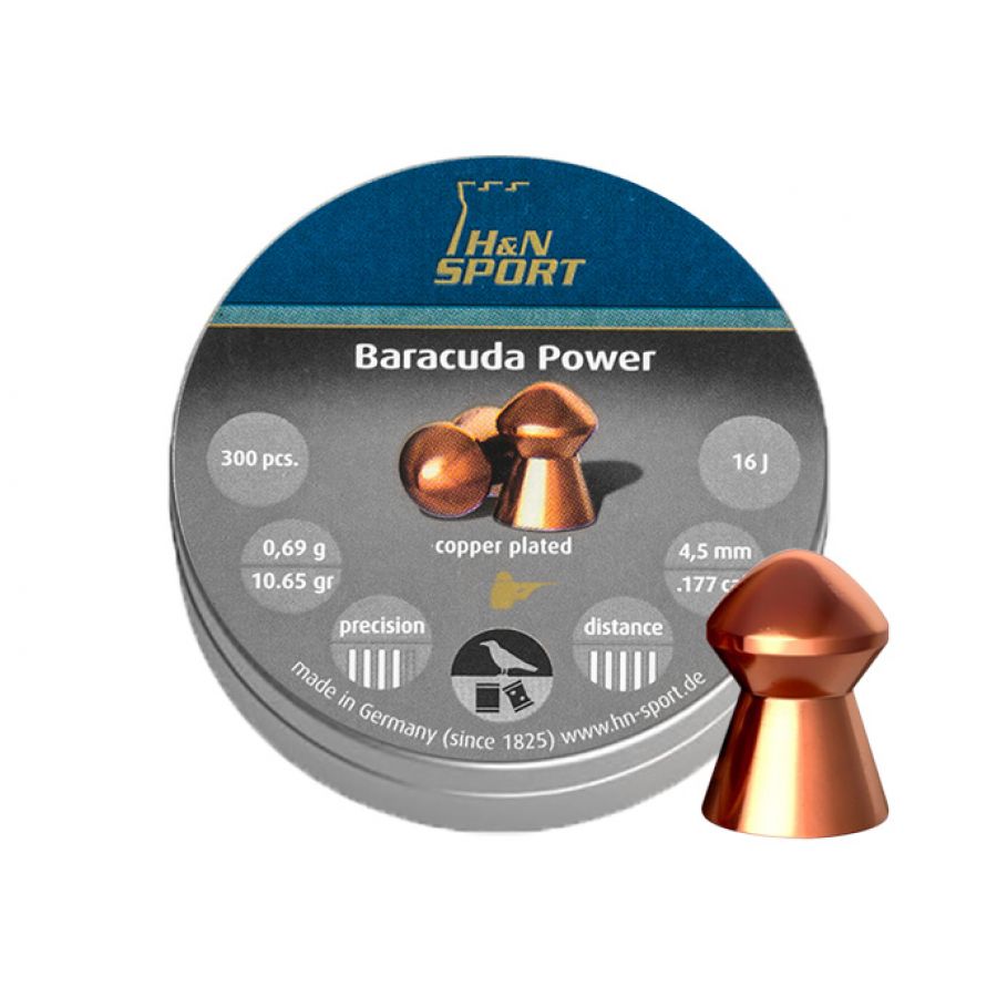 Śrut diabolo H&N Baracuda Power 4,5 mm 300 szt. 1/1
