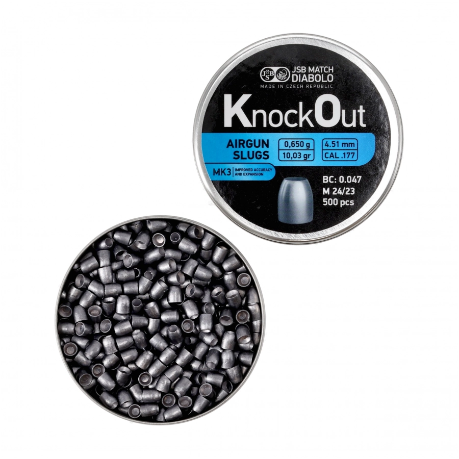 Śrut diabolo JSB KnockOut Slugs MK3 4,51 mm 500 szt. 2/4