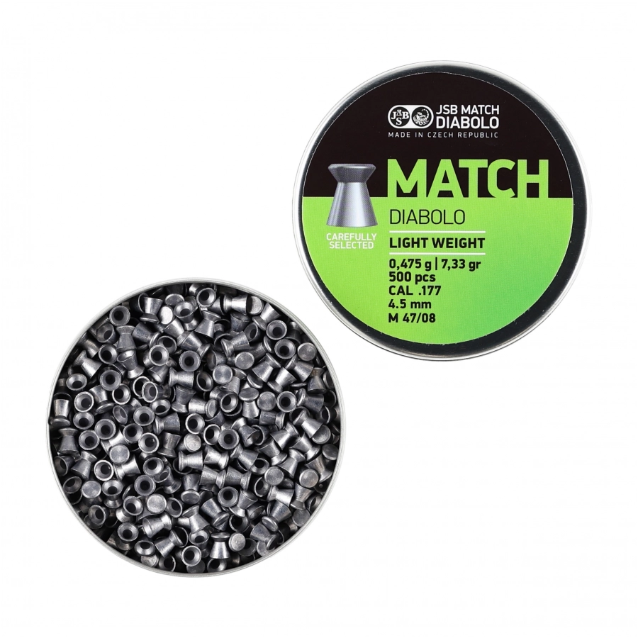 Śrut diabolo JSB Match Light 4,50 mm 500 szt. 0,475 g / 7,33 g 2/4