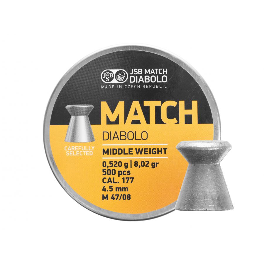 Śrut diabolo JSB Match Middle 4,51 mm 500 szt. 1/3