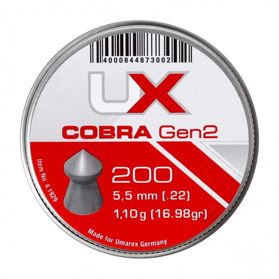 Śrut diabolo UX Cobra gen 2. 5,5 mm 200 szt. 1/4