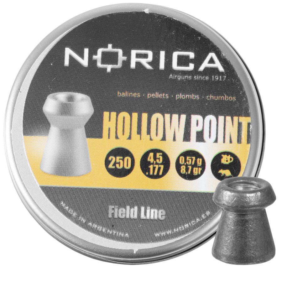Śrut Norica Hollow Point 4,5 mm 250 szt. 1/4